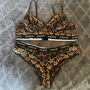 Shein lace bra and underwear set